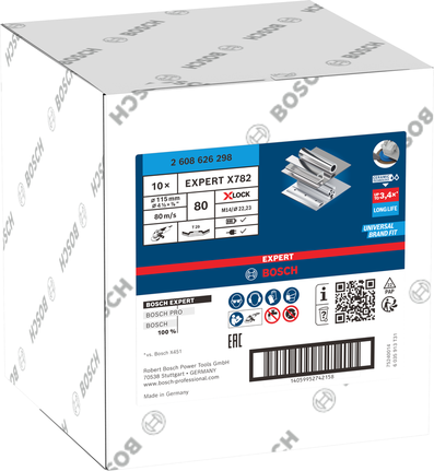Lamelový kotouč Bosch EXPERT X782 G80 115 mm X-LOCK.
